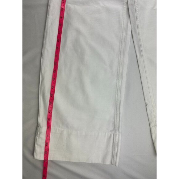 FRAME 70's Patch Pocket Crop Straight White in White Size 25 - Picture 9 of 11